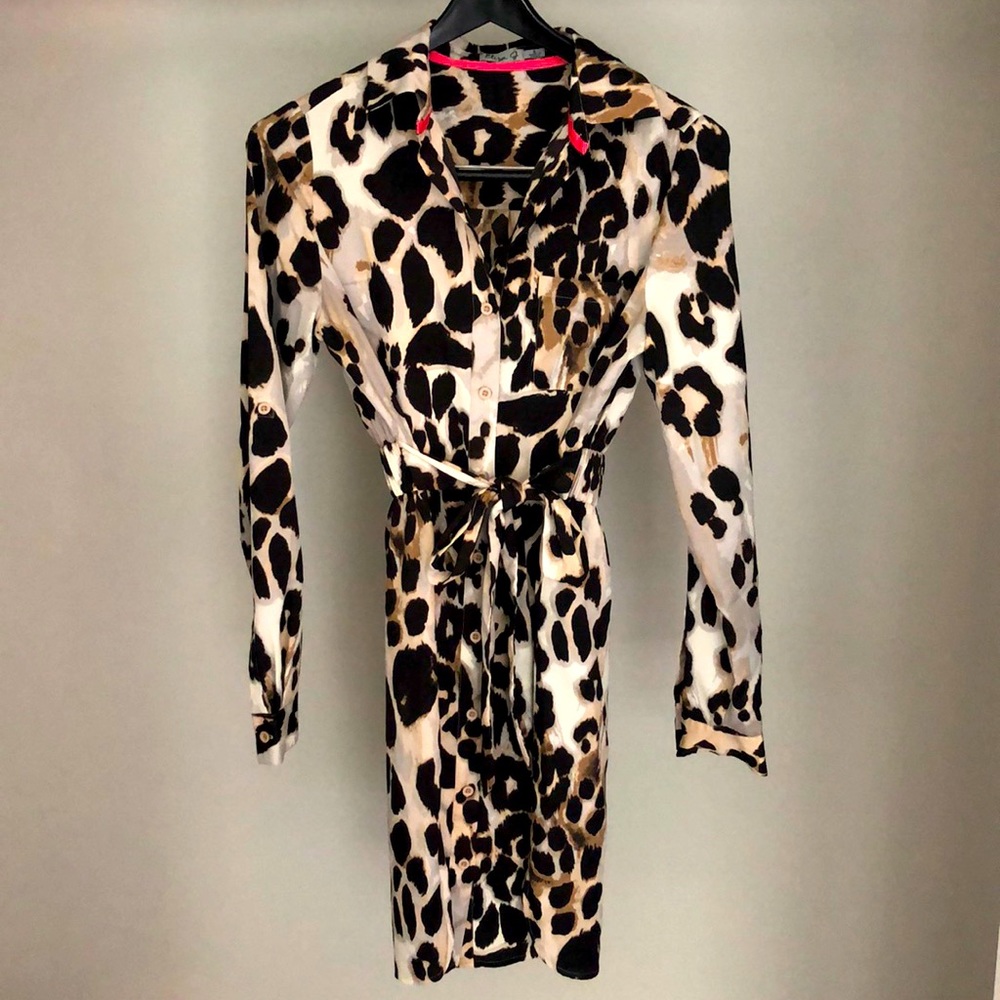 Eliza J leopard print dress size 6 🐆